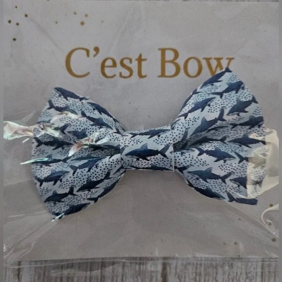 Shark Bowtie Two Prong Clip On  for Kids or Pets - Picture 1 of 3